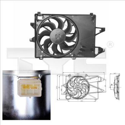 Ventilator, radiator 810-0001 TYC