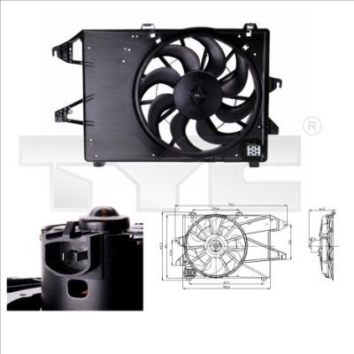 Ventilator, radiator 810-0006 TYC
