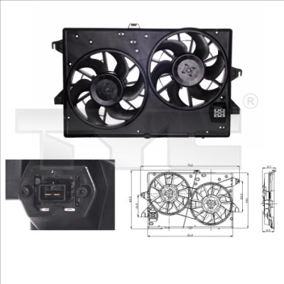Ventilator, radiator 810-0007 TYC