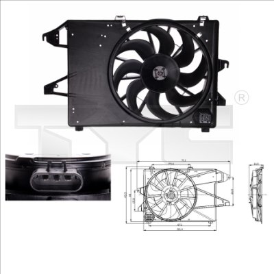 Ventilator, radiator 810-0008 TYC