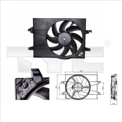 Ventilator, radiator 810-0025 TYC