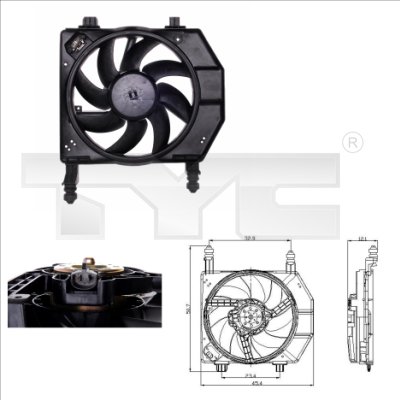 Ventilator, radiator 810-0029 TYC