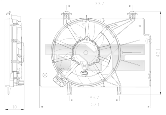 Ventilator, radiator 810-0043 TYC