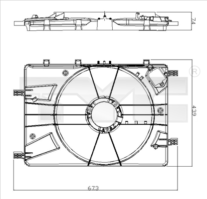 Suport, ventilator 825-0016-1 TYC