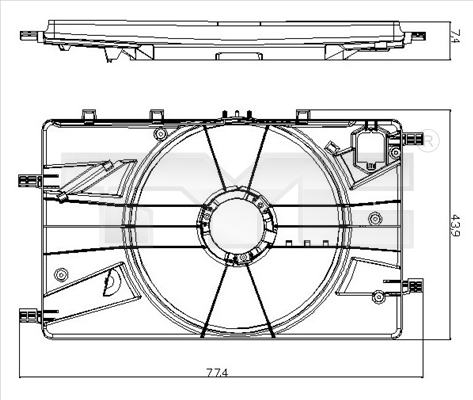 Suport, ventilator 825-0017-1 TYC