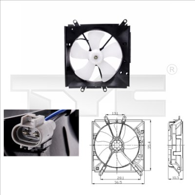 Ventilator, radiator 836-0001 TYC