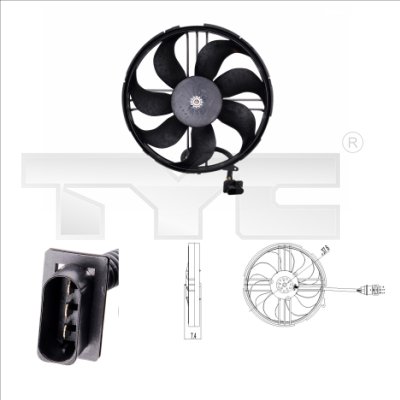 Ventilator, radiator 837-0018 TYC