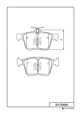Set placute frana,frana disc D11342H MK Kashiyama