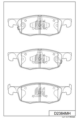 Set placute frana,frana disc D2384MH MK Kashiyama