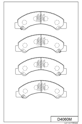Set placute frana,frana disc D4060M MK Kashiyama