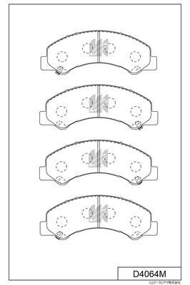 Set placute frana,frana disc D4064M MK Kashiyama