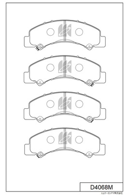 Set placute frana,frana disc D4068M MK Kashiyama