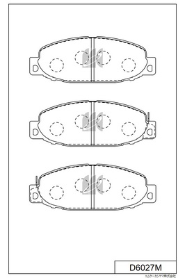 Set placute frana,frana disc D6027M MK Kashiyama