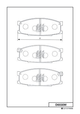 Set placute frana,frana disc D6030M MK Kashiyama