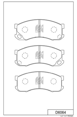 Set placute frana,frana disc D6064 MK Kashiyama