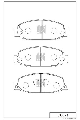 Set placute frana,frana disc D6071 MK Kashiyama