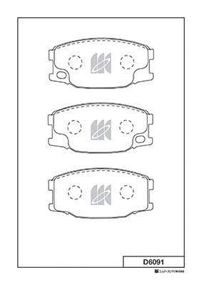 Set placute frana,frana disc D6091 MK Kashiyama