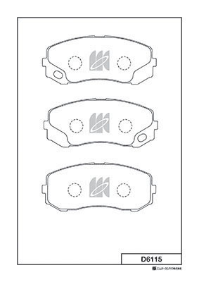Set placute frana,frana disc D6115 MK Kashiyama