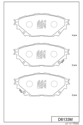 Set placute frana,frana disc D6133M MK Kashiyama
