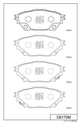 Set placute frana,frana disc D6170M MK Kashiyama