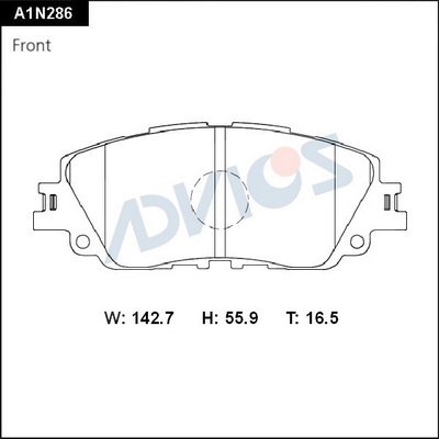 Set placute frana,frana disc A1N286 ADVICS