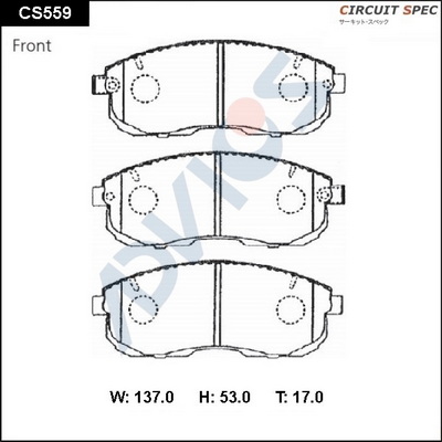 Set placute frana,frana disc CS559 ADVICS