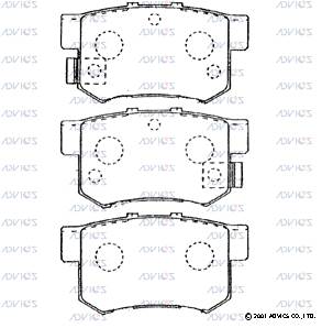 Set placute frana,frana disc C2N015 ADVICS