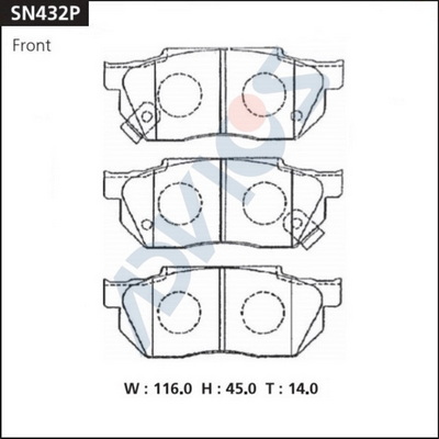 Set placute frana,frana disc SN432P ADVICS