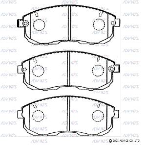 Set placute frana,frana disc B1N019 ADVICS