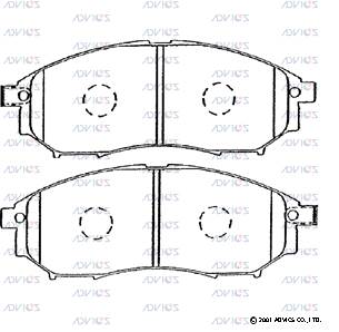 Set placute frana,frana disc B1N036 ADVICS