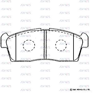 Set placute frana,frana disc H1N009 ADVICS