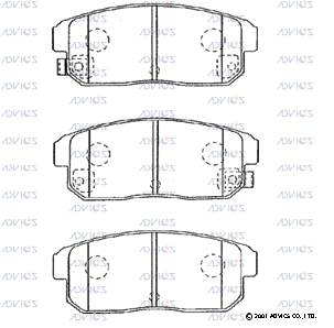 Set placute frana,frana disc B2N040 ADVICS