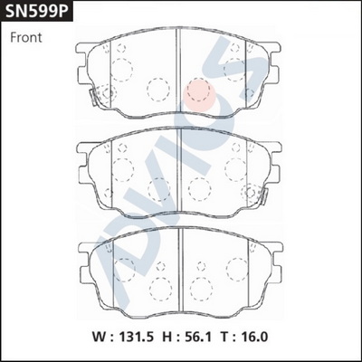 Set placute frana,frana disc SN599P ADVICS