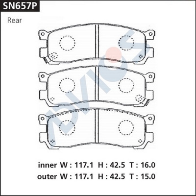 Set placute frana,frana disc SN657P ADVICS