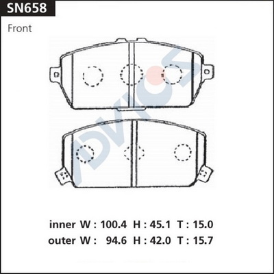 Set placute frana,frana disc SN658 ADVICS