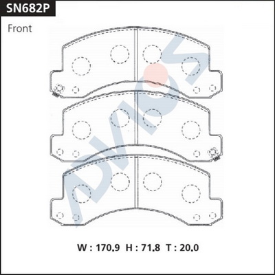 Set placute frana,frana disc SN682P ADVICS