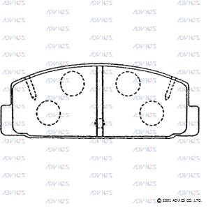 Set placute frana,frana disc E2N033 ADVICS