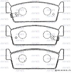Set placute frana,frana disc B2N056 ADVICS