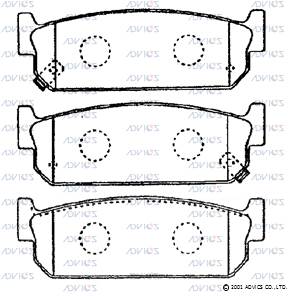 Set placute frana,frana disc B2N057 ADVICS