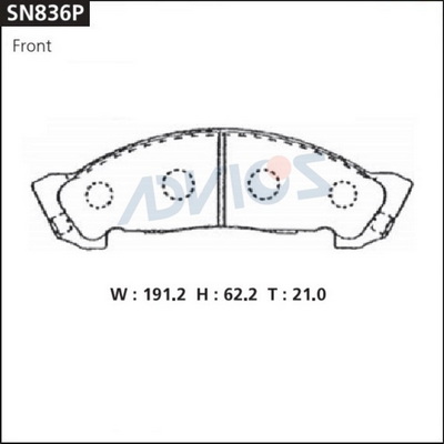 Set placute frana,frana disc SN836P ADVICS