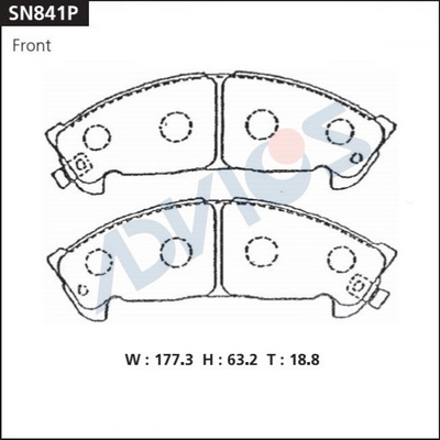 Set placute frana,frana disc SN841P ADVICS
