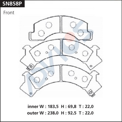Set placute frana,frana disc SN858P ADVICS