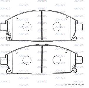 Set placute frana,frana disc B1N062 ADVICS