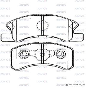 Set placute frana,frana disc D1N046 ADVICS