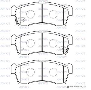 Set placute frana,frana disc H1N052 ADVICS