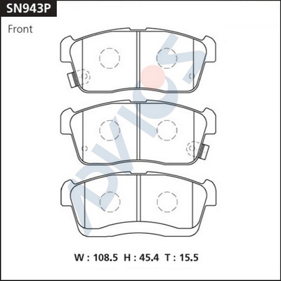 Set placute frana,frana disc SN943P ADVICS