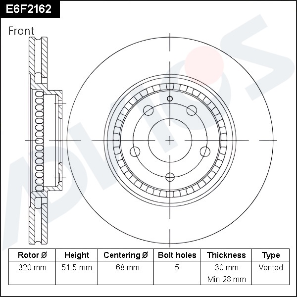 Disc frana E6F2162 ADVICS