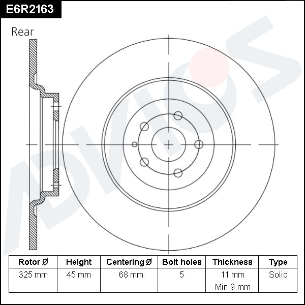 Disc frana E6R2163 ADVICS