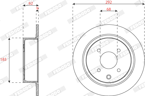 Disc frana DDF1941C FERODO