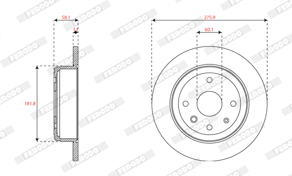 Disc frana DDF1944C FERODO